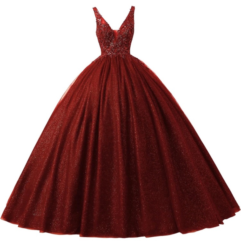 Off Shoulder Wine Red Quinceanera Dress Sequined Formal Party Prom Ball Gown